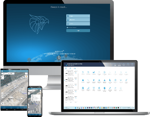Horus GPS tracking platform on desktop and mobile